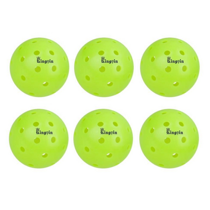Kingpin PickleBall Balls (6-Pack)- Yellow